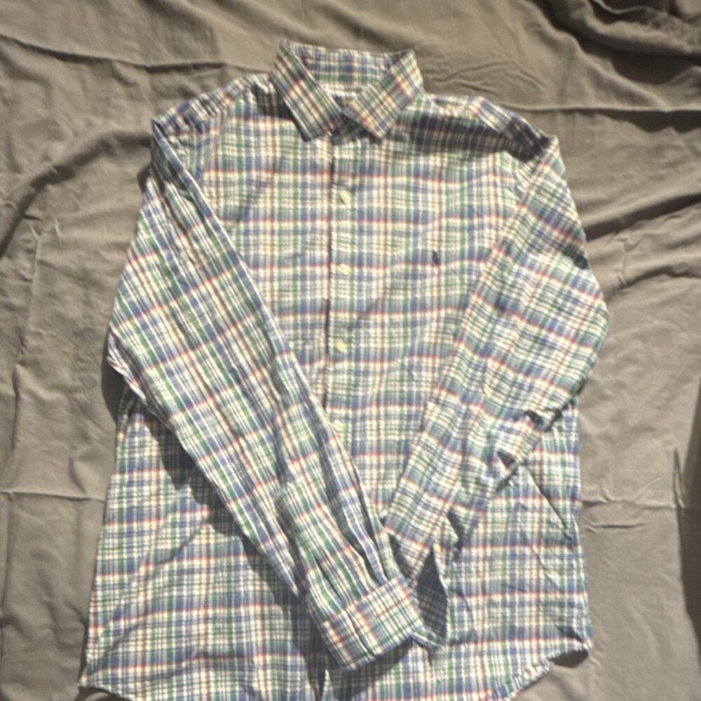Polo Ralph Lauren Slim Fit Plaid Button-Up Long Sleeve Shirt XXL Cotton